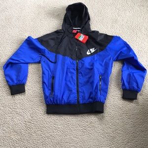 Nike Blue and Black Windbreaker Unisex Large NWT